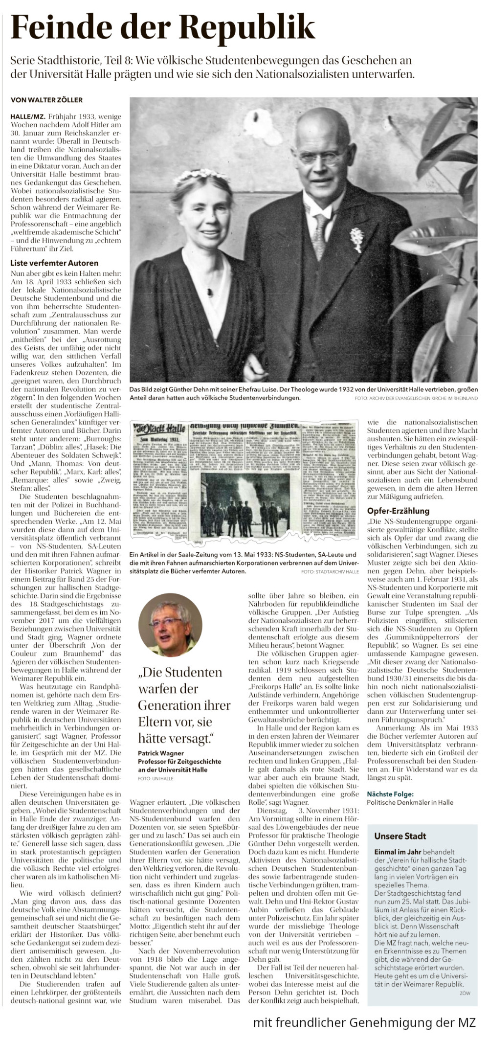 Feinde der Republik - MZ Artikel vom 12.01.2026
