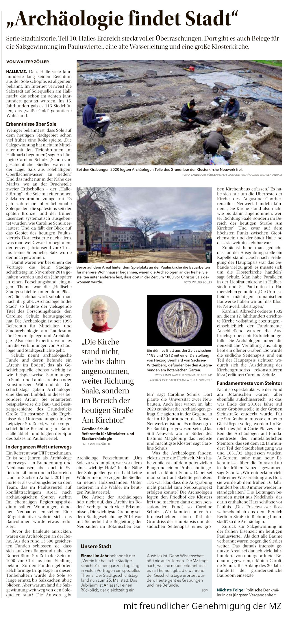 „Archäologie findet Stadt“ - MZ Artikel vom 26.01.2026