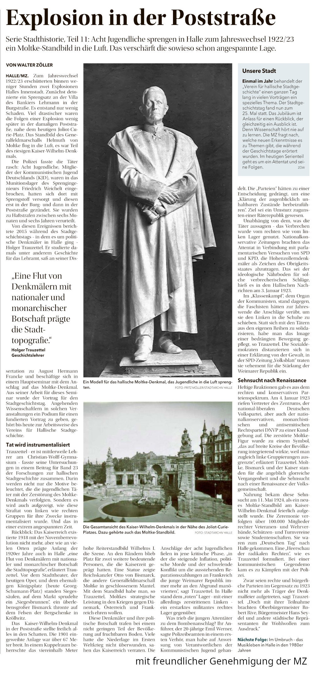 Explosion in der Poststraße - MZ Artikel vom 02.02.2026