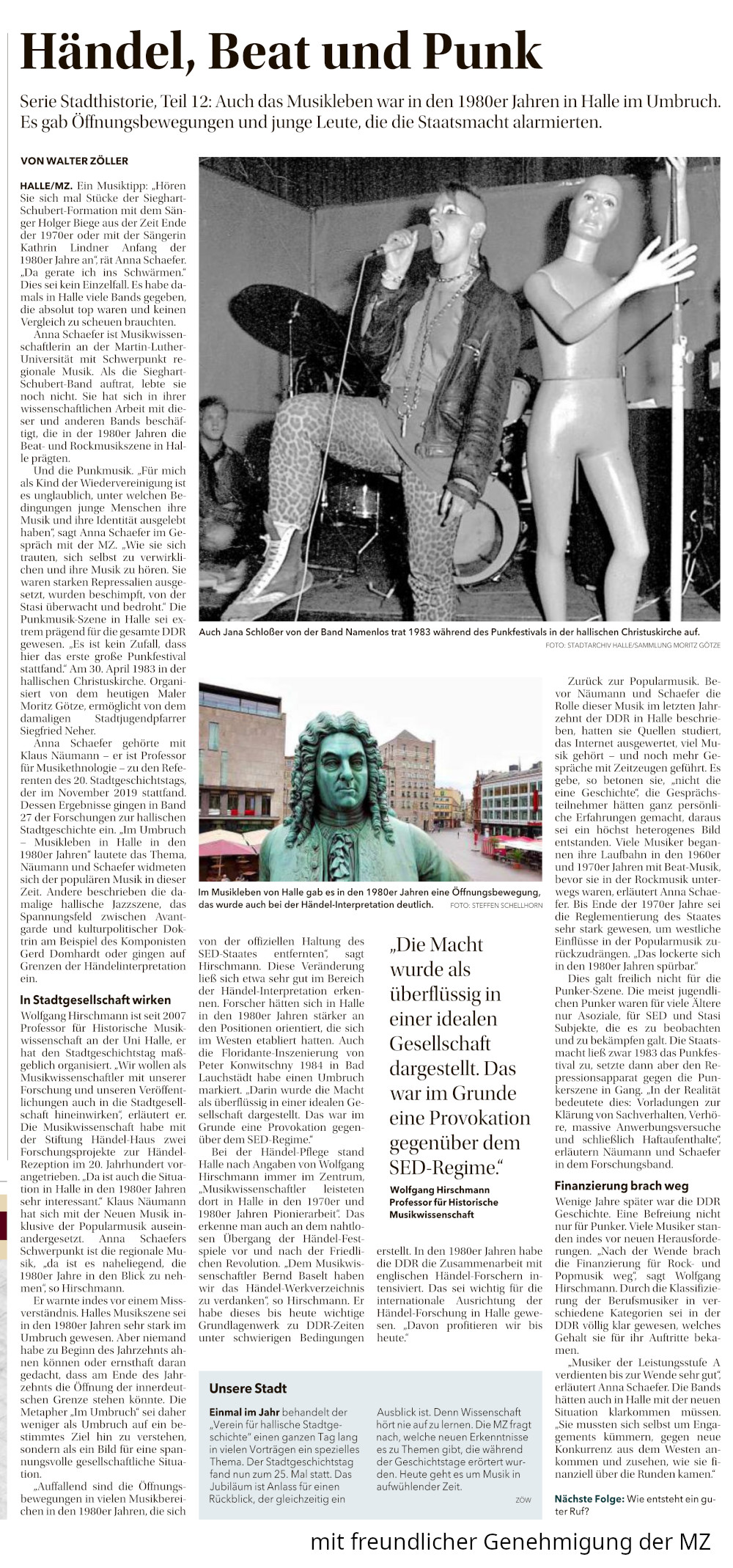 Händel, Beat und Punk - MZ Artikel vom 09.02.2026