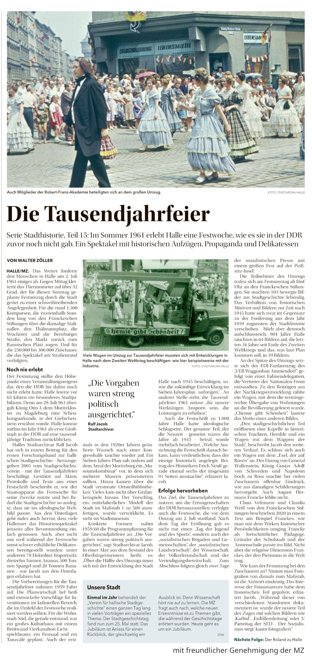 2026 03 02 MZ Artikel - Die Tausendjahrfeier