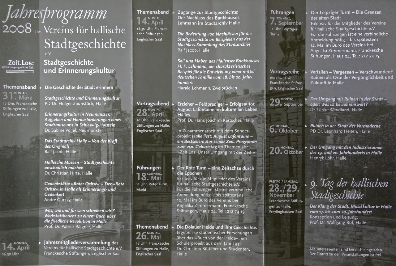 Jahresprogramm 2008 Stadtgeschichte und Erinnerungskultur - 2