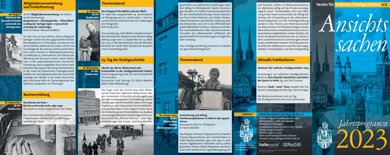 2023 Jahresprogramm Stadtgeschichte Halle - Seite 2